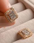 Square Diamond Studs
