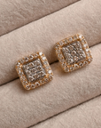 Square Diamond Studs