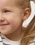 Emerald Baby Studs (Diamond Cut)