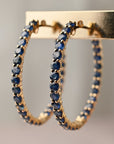 Sapphire Hoop Earrings