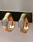 Small Tubogas Diamond Hoops