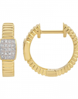Small Tubogas Diamond Hoops