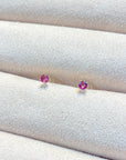 Pink Tourmaline Baby Stud