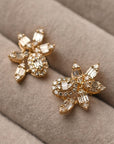 Irregular Baguette Diamond Studs