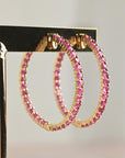 Ruby Hoop Earrings