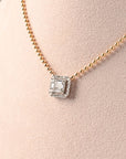 Ball Chain Baguette Pendant
