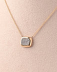 Square Bezel Pavé Pendant