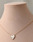 Mother of Pearl and Diamond Heart Pendant
