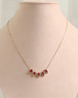 Ruby Pear Necklace