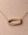 Diamond Oval Pendant