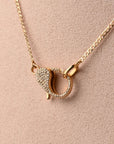 Diamond Lock with Clip Chain