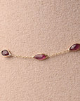 Ruby Bezel Necklace