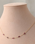 Ruby Bezel Necklace