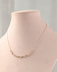 Gold Smile Necklace with Pavé Diamonds