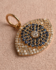 Sapphire Diamond Evil Eye Charm