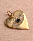 Heart and Sapphire Evil Eye