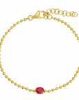 Ruby Gold Beads Bracelet
