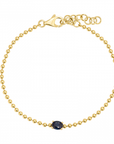 Sapphire Gold Beads Bracelet
