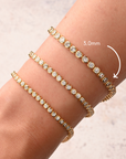 Bezel Tennis Bracelet (3 mm)