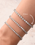 Bezel Tennis Bracelet (3 mm)