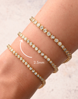 Bezel Tennis Bracelet (2.5 mm)