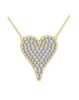 Pave Diamond Heart Necklace