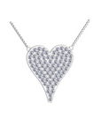 Pave Diamond Heart Necklace