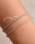 4 Prong Tennis Bracelet in White Gold
