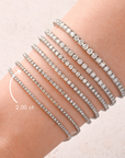 4 Prong Tennis Bracelet in White Gold