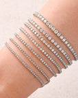4 Prong Tennis Bracelet in White Gold