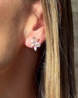 Irregular Baguette Diamond Studs