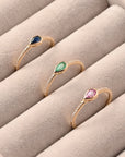 Bezel Pear Pink Sapphire & Diamond Ring