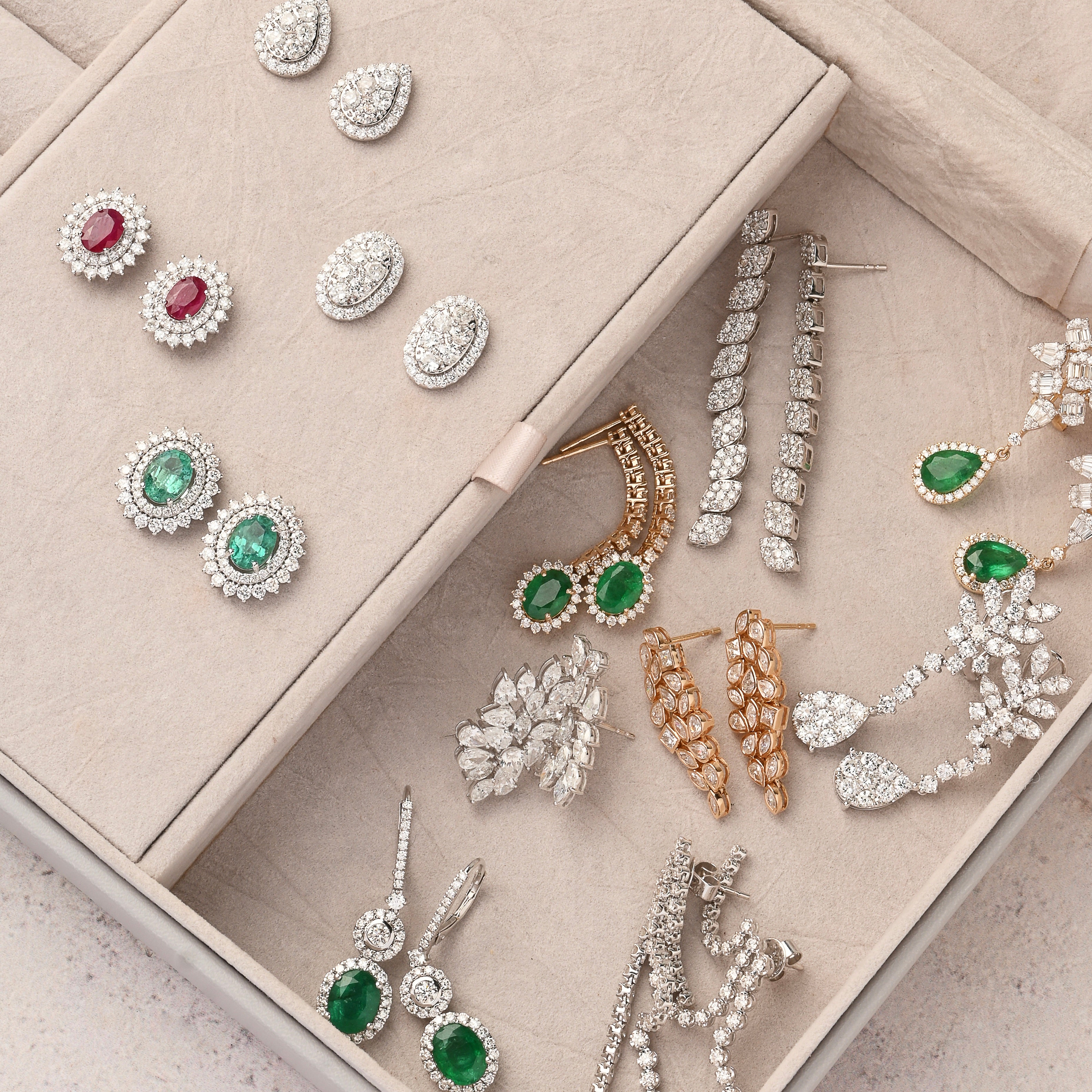Diamond Dangle Earrings