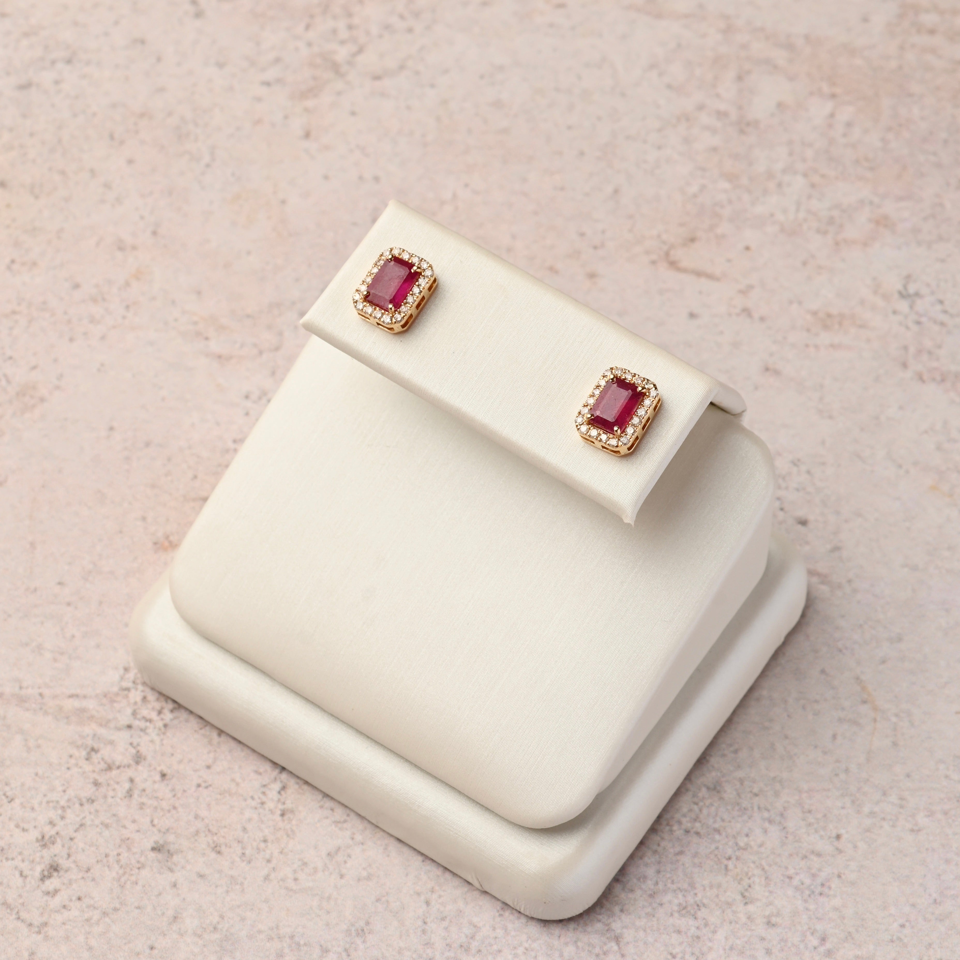 Ruby and Diamond Earrings