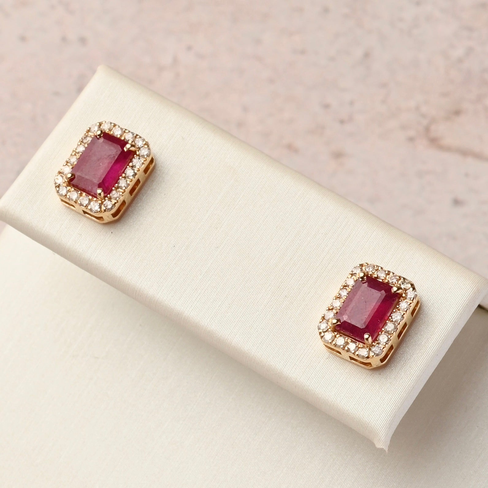 Ruby and Diamond Earrings