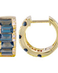 Blue Topaz Hoops