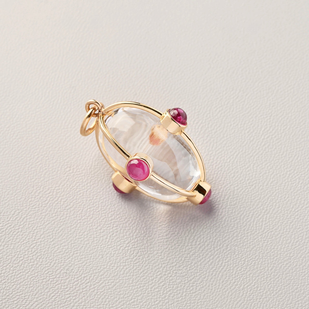 Crystal and Ruby Pendant