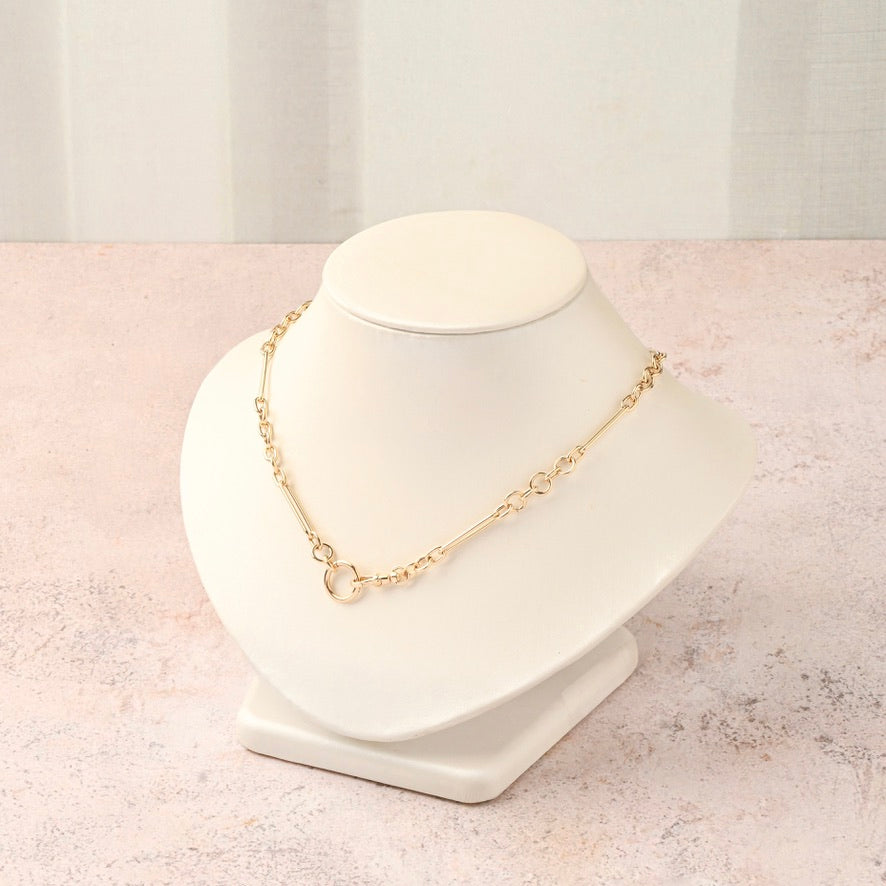 Oval and Round Swivel Necklace