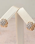 Gold and Diamond Chain Hoops