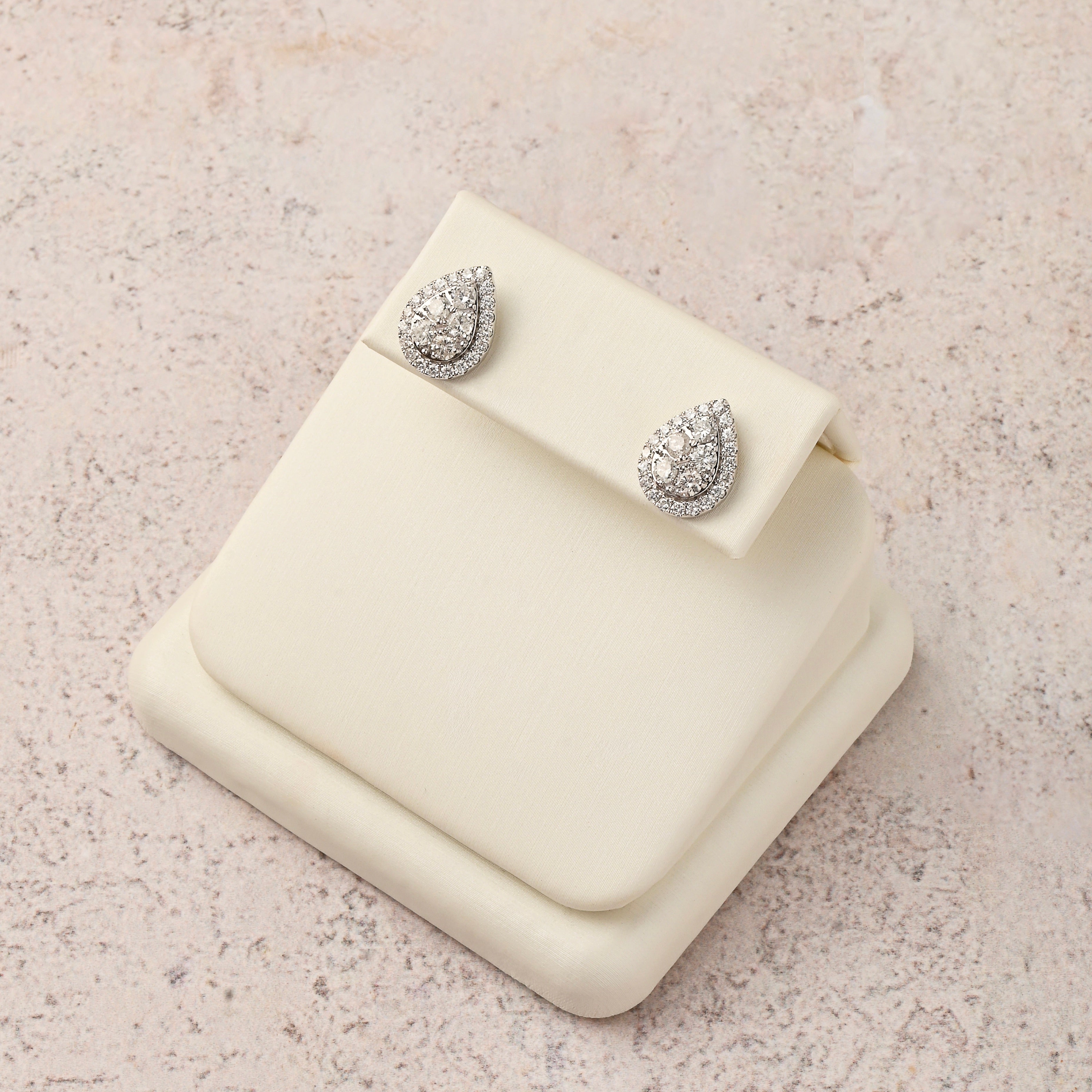 Pear Shape Cluster Stud