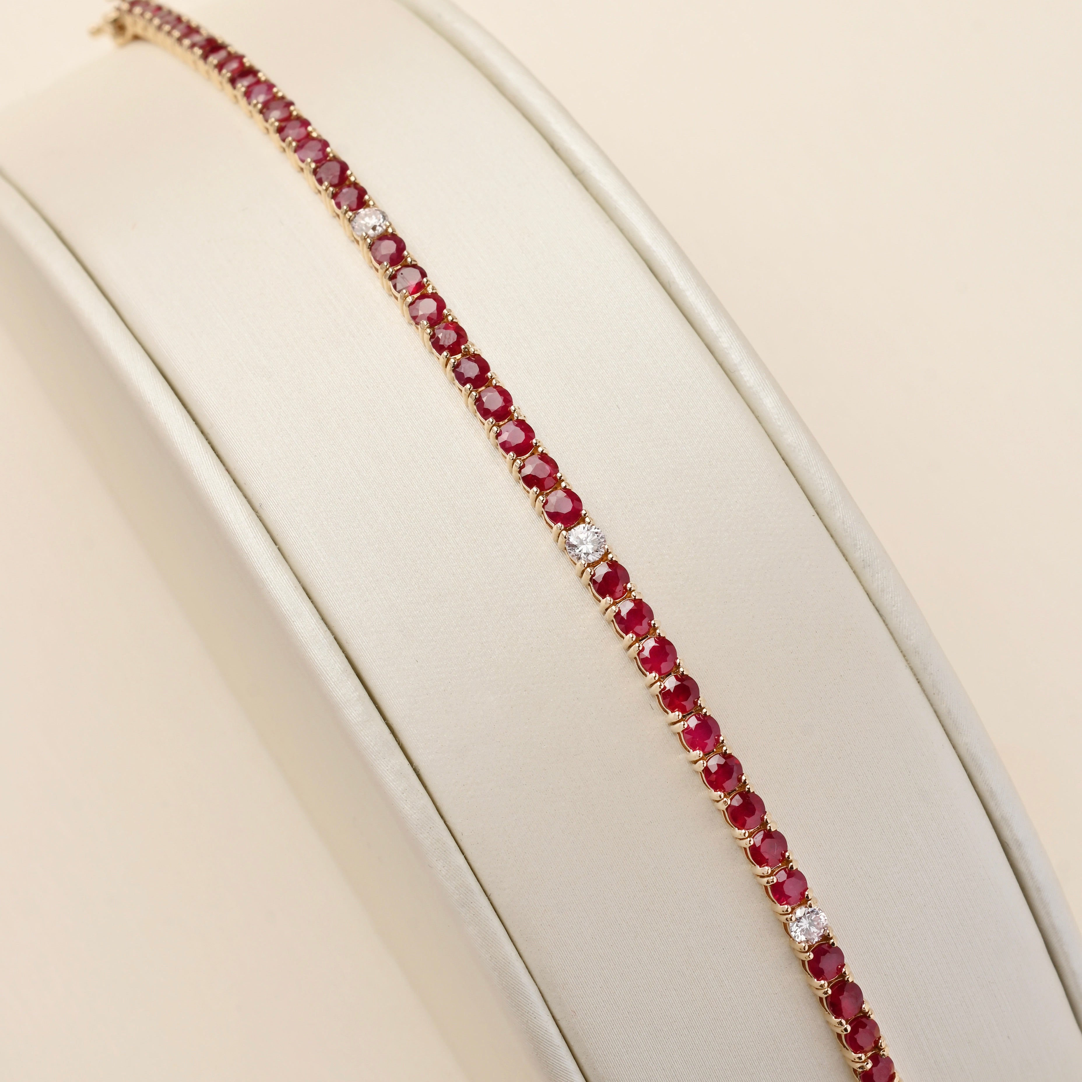 Ruby and Diamond Tennis Bracelet
