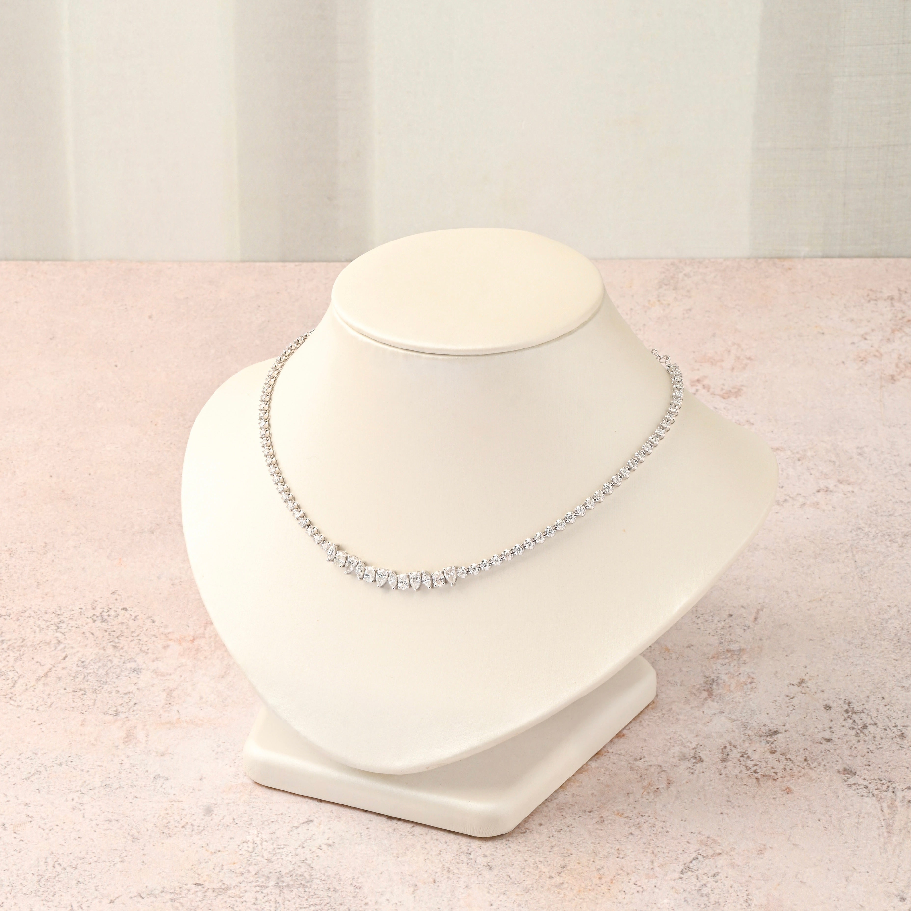 Multi Pear Diamond Buttercup Choker