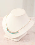 Pear-Shaped Turquoise and Diamond Dangle Necklace
