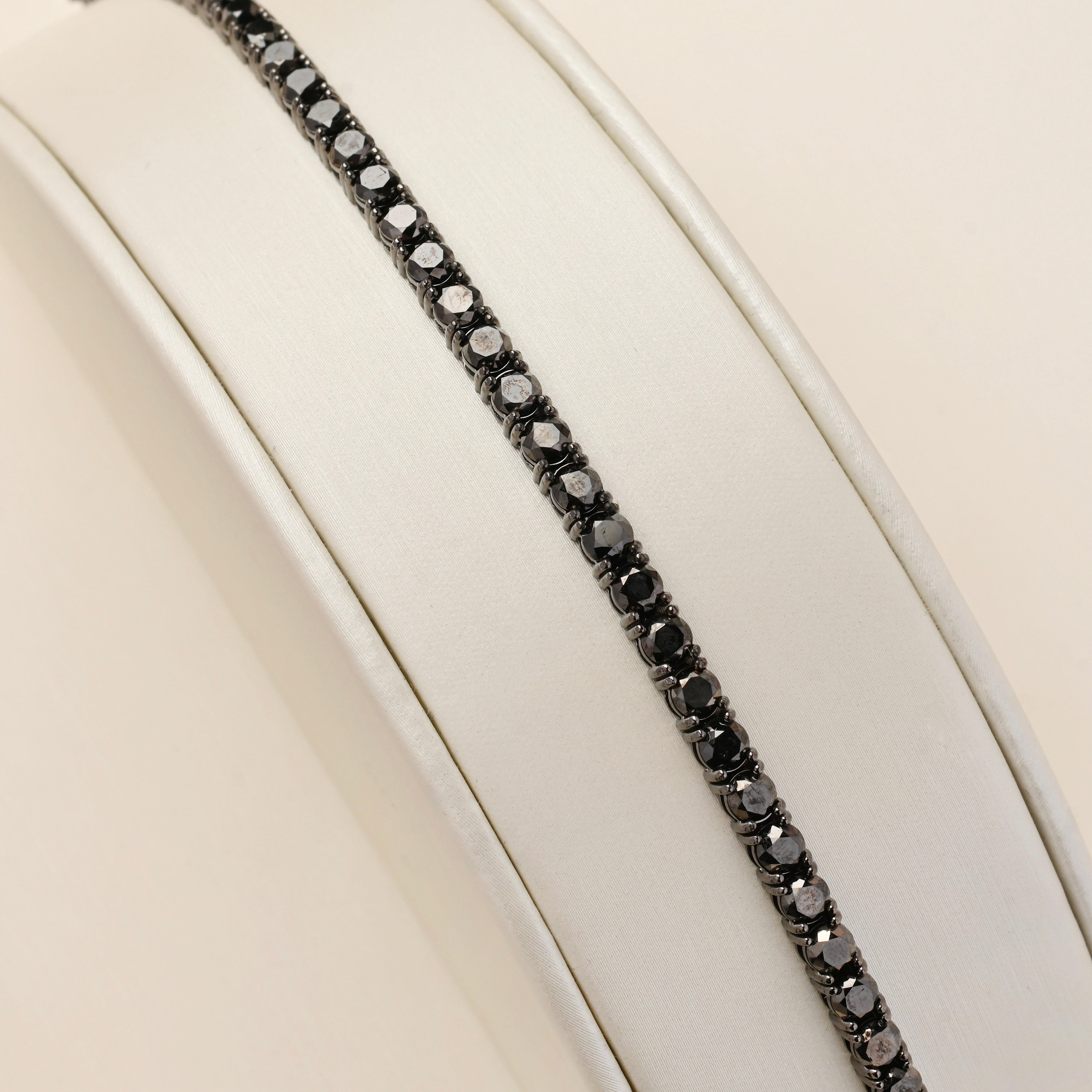 Black Diamond Tennis Necklace