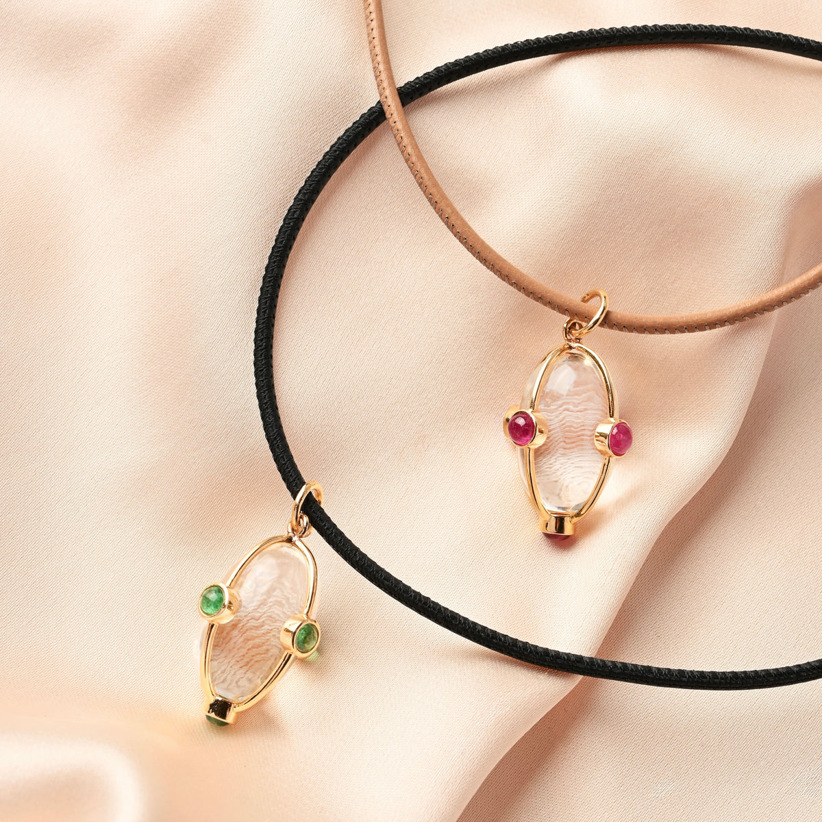 Crystal and Ruby Pendant