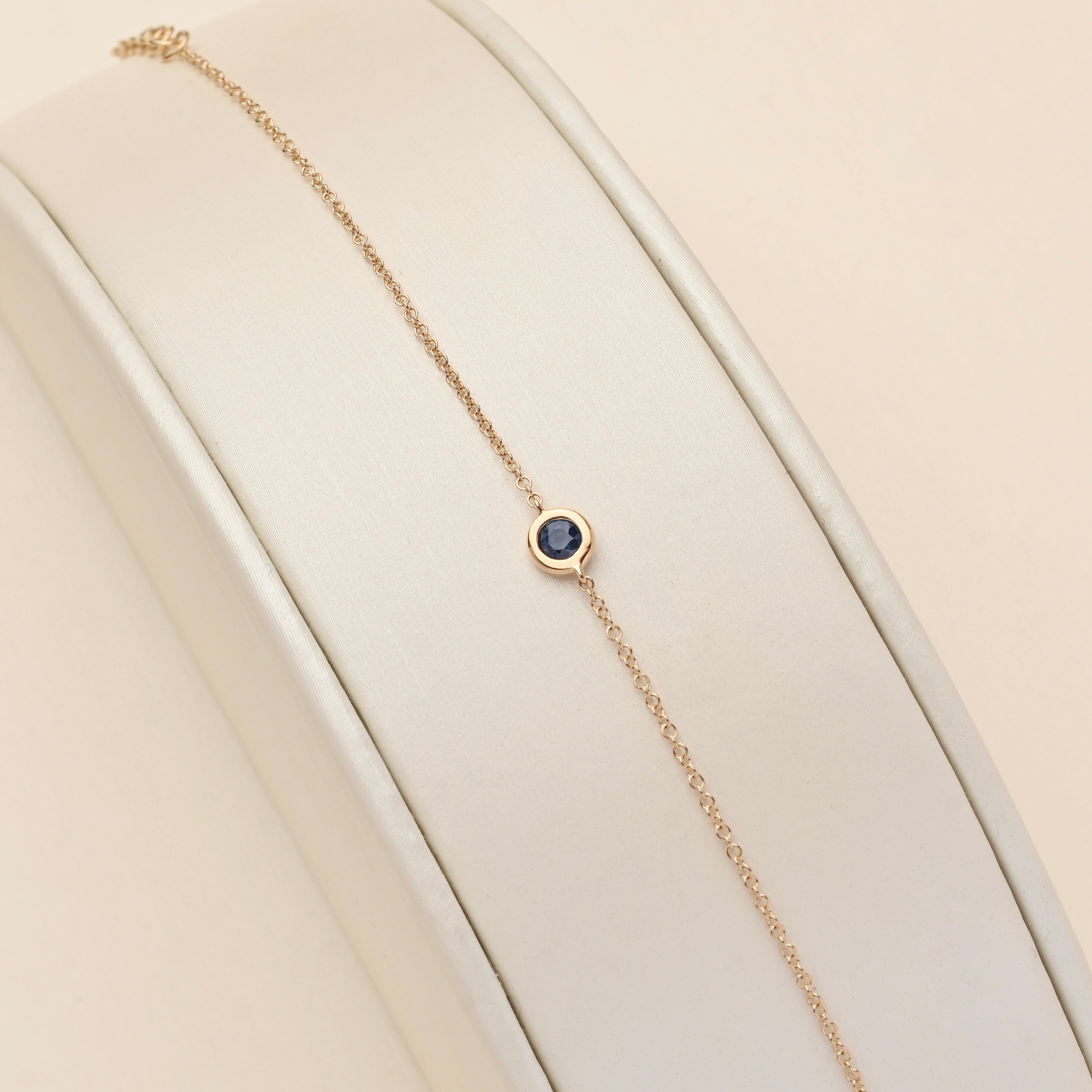 Sapphire Bezel Delicate Bracelet