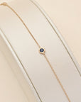 Sapphire Bezel Delicate Bracelet