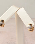 Gold and pavé Diamond Hoops