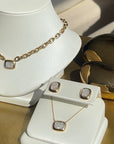 Square Bezel Pavé Studs