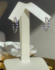 Diamond and Sapphire Hoops